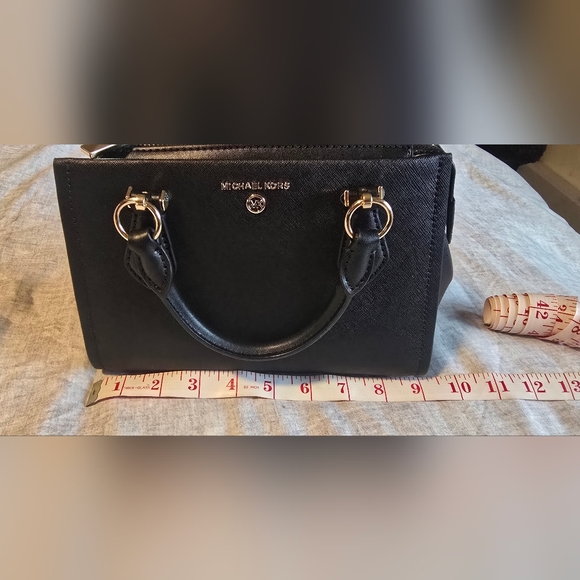 Michael Kors Black Satchel with Gold Accents NWT - Picture 7 of 10